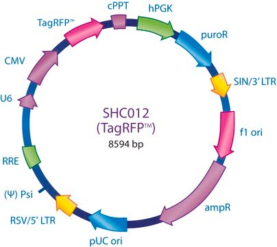 MISSION&#174; pLKO.1-puro-CMV-TagRFP&#8482; Positive Control Transduction Particles Contains a gene encoding TagRFP