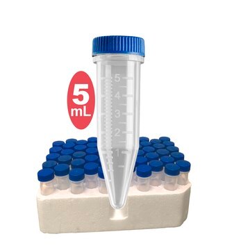 MTC&#8482; Bio Screw Cap MacroTubes&#174; capacity 5&#160;mL, clear, non-sterile, pkg of 500&#160;ea (attached caps in foam racks)