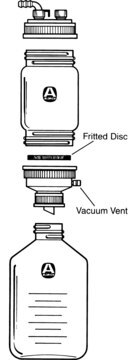 Aldrich&#174; pressure filter/drying funnel assemblies with removable fritted disc funnel capacity 500&#160;mL