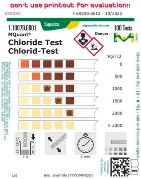 Chlorid-Test colorimetric, 500-3000&#160;mg/L (Cl-), MQuant&#174;