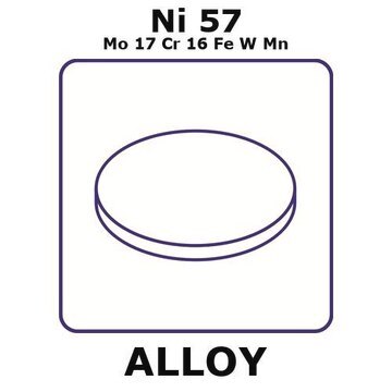 Hastelloy&#174; C276 - heat resisting alloy, Ni57Mo17Cr16FeWMn foil, 4mm disks, 0.025mm thickness, as rolled