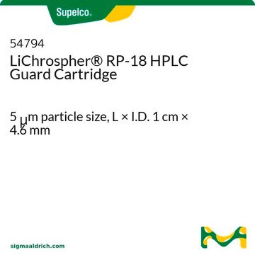 LiChrospher&#174; RP-18 HPLC Guard Cartridge 5&#160;&#956;m particle size, L × I.D. 1&#160;cm × 4.6&#160;mm