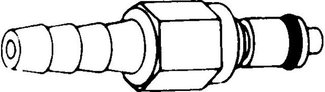 Automatic shut-off quick-disconnect coupling insert, bore 1/4&#160;in., for tubing i.d., 0.25&#160;in. (flexible)