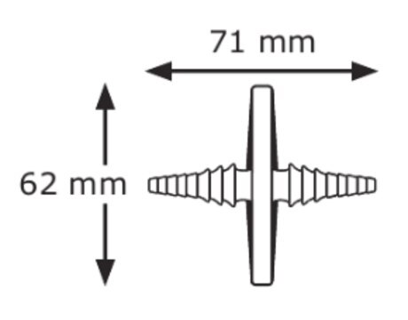 Millex&#174; hydrophober PTFE-Belüftungsfilter pore size 0.45&#160;&#956;m, diam. 50&#160;mm, non-sterile, 1/4-1/2 in. hose barb, sterilization compatible with autoclavable