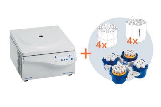 Eppendorf&#174; Centrifuge 5810 G incl. rotor S-4-104 and 15/50 mL adapters, AC/DC input 230 V AC, UK plug