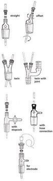 Ace-Thred&#8482; Thermometer/Tubing Adapter Straight, joint: ST/NS 14/20, thread I.D. 7.0&#160;mm