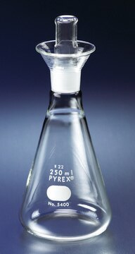 Pyrex&#174; iodine determination flask, with Pyrex&#174; ST stopper capacity 125&#160;mL