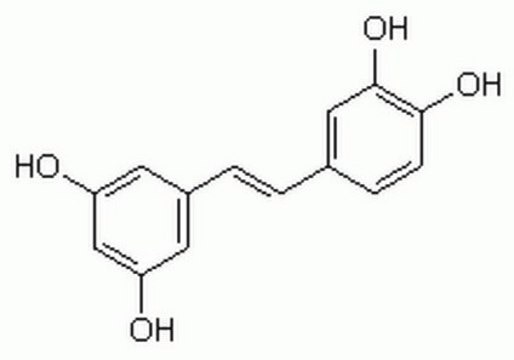 Piceatannol A cell-permeable, substrate competitive and reversible plant metabolite that inhibits the activity of rat liver protein kinase A catalytic subunit (IC&#8325;&#8320; = 3 &#181;M), PKC (IC&#8325;&#8320; = 8 &#181;M), MLCK (IC&#8325;&#8320; = 12 &#181;M).