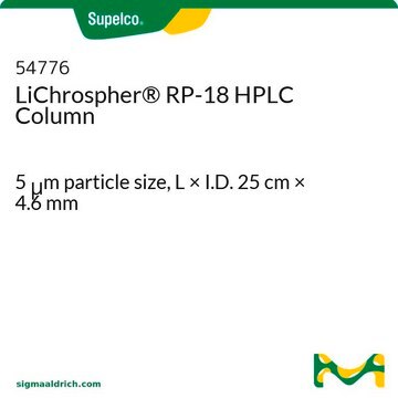 LiChrospher&#174; RP-18 HPLC-Säule 5&#160;&#956;m particle size, L × I.D. 25&#160;cm × 4.6&#160;mm