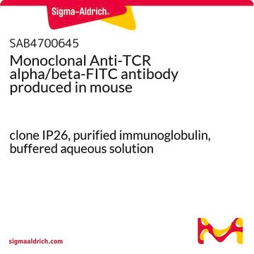 Monoclonal Anti-TCR alpha/beta-FITC antibody produced in mouse clone IP26, purified immunoglobulin, buffered aqueous solution