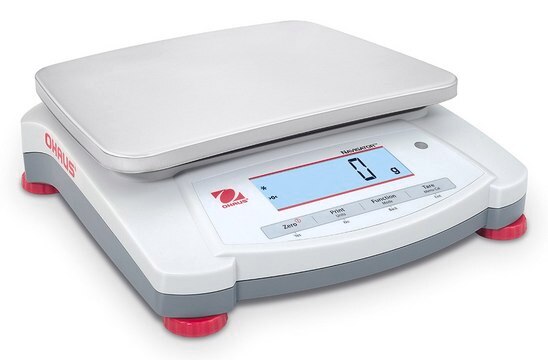 Ohaus&#174; Navigator&#174; Portable Balance Model NVT12000, weighing capacity 12000&#160;g, resolution: 1&#160;g, AC/DC input 230 V, universal plug set