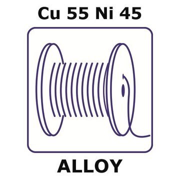 Constantan - resistance alloy, Cu55Ni45 100m wire, 0.05mm diameter, annealed