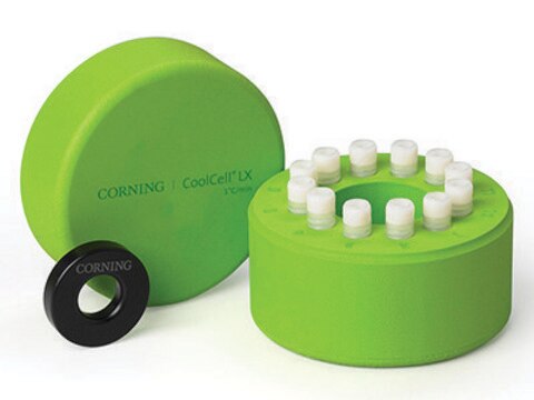 Corning&#174; CoolCell&#8482; LX Zelleinfrierbehälter (12 x 1 mL or 2 mL cryogenic vials), green