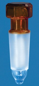 BRAND&#174; Conical Joint Stopper borosilicate glass 3.3, joint: 14/23, amber, honed