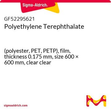 Polyethylene Terephthalate (polyester, PET, PETP), film, thickness 0.175&#160;mm, size 600 × 600&#160;mm, clear clear