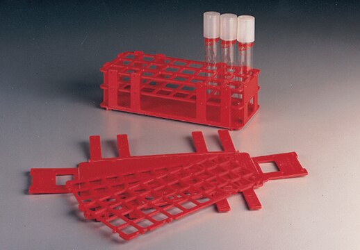 Test tube racks Holds 21 x 30 mm tubes, 3 × 7 array