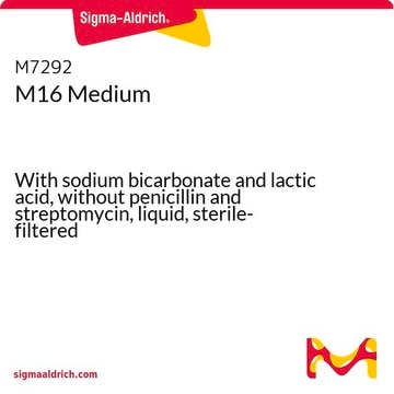 M16-Medium With sodium bicarbonate and lactic acid, without penicillin and streptomycin, liquid, sterile-filtered