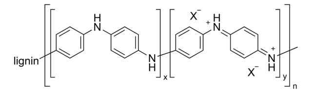 Polyaniline (emeraldine salt) short chain, grafted to lignin powder