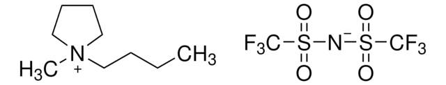 1-Butyl-1-methylpyrrolidinium bis(trifluoromethylsulfonyl)imide for electrochemistry, &#8805;98.5% (T)