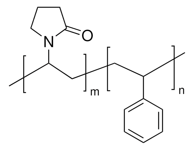 Poly(1-vinylpyrrolidon-co-styrol) 38&#160;% emulsion in H2O, &lt;0.5&#160;&#956;m particle size