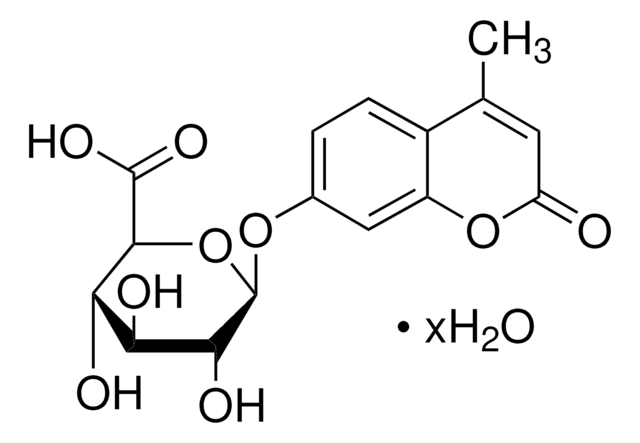 4-Methylumbelliferyl-&#946;-D-Glucuronid Hydrat &#8805;98% (HPLC), BioReagent, for identification of transformed plants