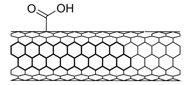 Kohlenstoff-Nanoröhrchen, mehrwandig, Carboxylsäure-funktionalisiert thin, extent of labeling: &gt;8% carboxylic acid functionalized, avg. diam. × L 9.5&#160;nm × 1.5&#160;&#956;m