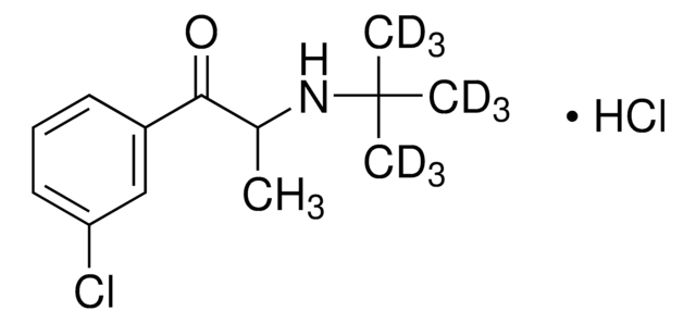 (±)-Bupropion-D9 hydrochloride solution 100&#160;&#956;g/mL in methanol, ampule of 1&#160;mL, certified reference material, Cerilliant&#174;