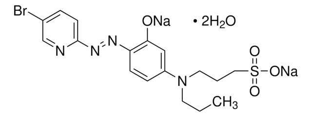 2-(5-Brom-2-pyridylazo)-5-[N-propyl-N-(3-sulfopropyl)-amino]-phenol Dinatriumsalz Dihydrat for spectrophotometric det. of Zn(II), Cu(II), Fe(II), Co(II), H2O2, &#8805;95.0% (HPLC)