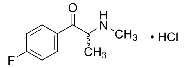 4-Fluoromethcathinone hydrochloride solution 1.0&#160;mg/mL in methanol (as free base), ampule of 1&#160;mL, certified reference material, Cerilliant&#174;