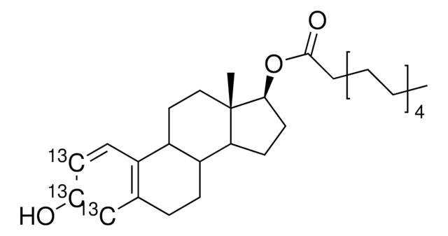 17&#946;-Estradiol-2,3,4-13C3 17-undecanoate solution 100&#160;&#956;g/mL in methanol, &#8805;98 atom % 13C, &#8805;95% (CP)