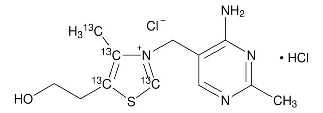 Thiamine-(4-methyl-13C-thiazol-5-yl-13C3) hydrochloride 99 atom % 13C, 98% (CP)