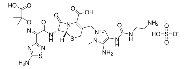 Ceftolozane sulfate contains arginine as stabilizer (~50%)