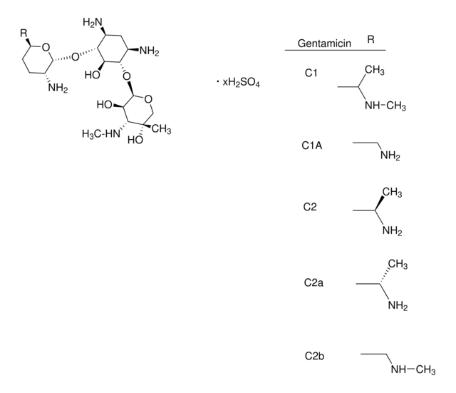 Gentamicin -Lösung 10&#160;mg/mL in deionized water, liquid, 0.1 &#956;m filtered, BioReagent, suitable for cell culture