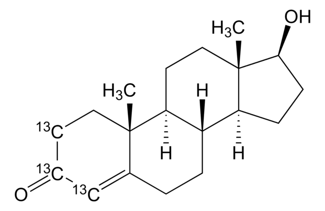 Testosteron-2,3,4-13C3 -Lösung 0.1&#160;mg/mL in methanol, 99 atom % 13C, 98% (CP)