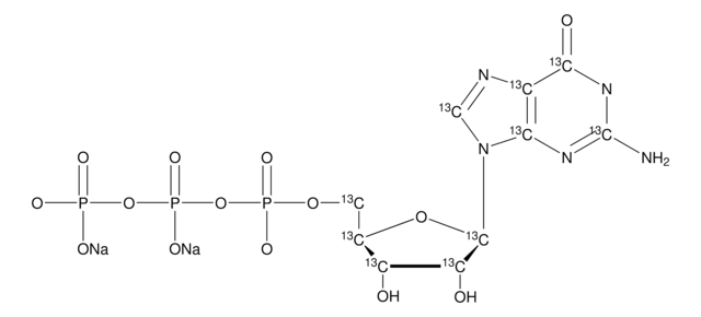 Guanosin-13C10 5&#8242;-Triphosphat Natriumsalz -Lösung 100&#160;mM (in 5mM Tris HCl / H2O), &#8805;98 atom % 13C, &#8805;95% (CP)