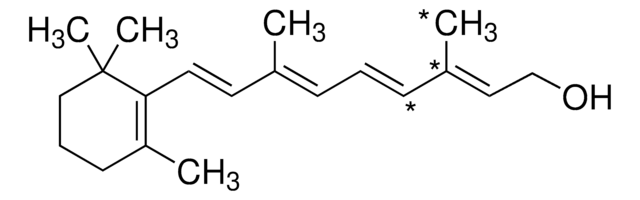 Retinol solution 100 &#956;g/mL ± 25% (Refer to COA) (Ethanol with 0.1% (w/v) BHT), ampule of 1&#160;mL, reference material, Cerilliant&#174;