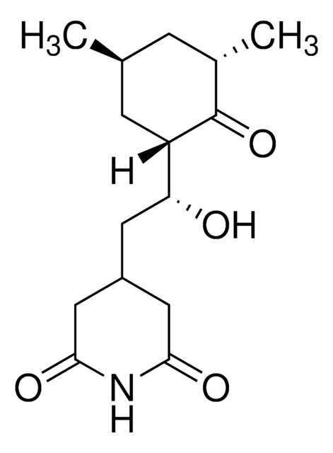 Cycloheximid -Lösung Ready-Made Solution, microbial, 100&#160;mg/mL in DMSO, Suitable for cell culture