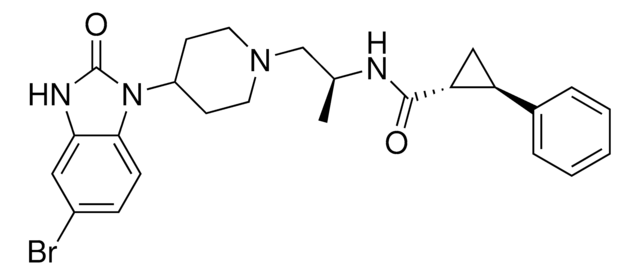 VU0359595 (1R,2R)-N-([S]-1-{4-[5-bromo-2-oxo-2,3-dihydro-1H-benzo(d)imidazol-1-yl]piperidin-1-yl}propan-2-yl)-2-phenylcyclopropanecarboxamide, powder