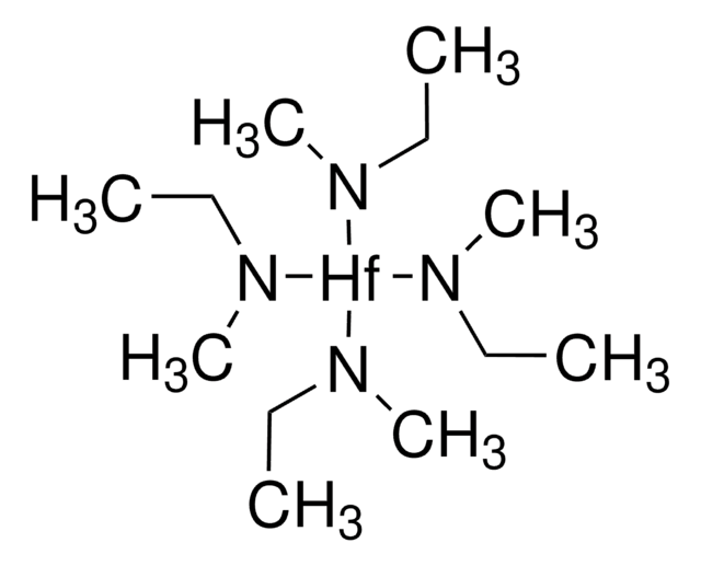 Tetrakis(ethylmethylamido)hafnium(IV) packaged for use in deposition systems