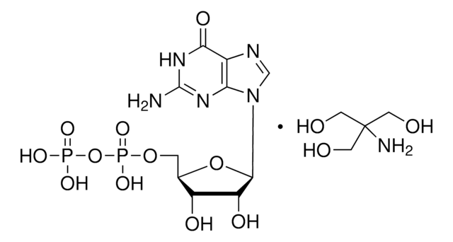 Guanosine 5&#8242;-diphosphate tris salt from Saccharomyces cerevisiae Type VI, &#8805;92.5%