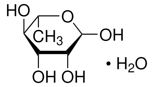 L-Rhamnose Monohydrat suitable for microbiology, &#8805;99.0%, Naturally occurring deoxy sugar that is found primarily in plants and some bacteria