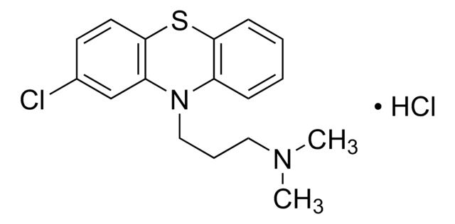 Chlorpromazine hydrochloride solution 1.0&#160;mg/mL in methanol (as free base), ampule of 1&#160;mL, certified reference material, Cerilliant&#174;