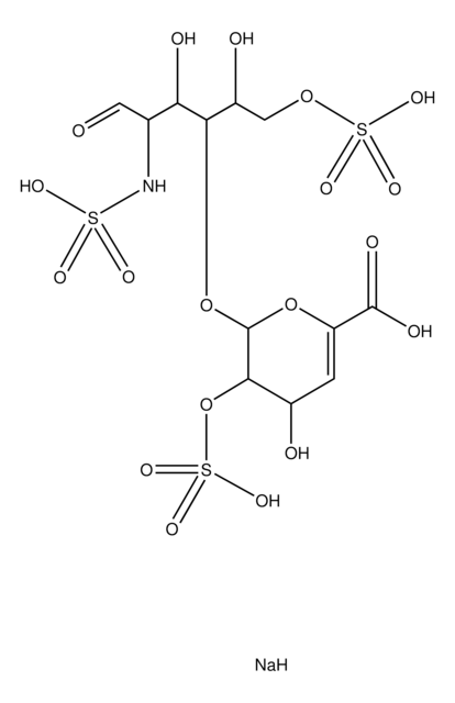 Heparin disaccharide I-S sodium salt sulfated heparin fragment