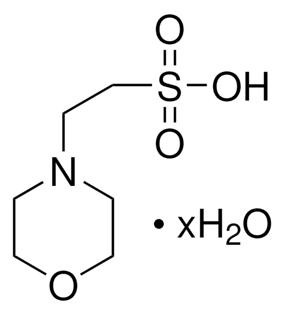 MES hydrate &#8805;99.5% (titration), pH 2.5-4.0 (0.5&#160;M in H2O), BioXtra