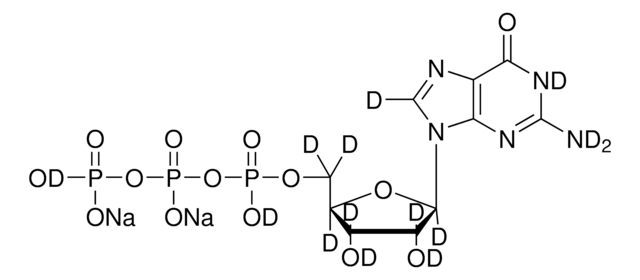 Guanosine-d14 5&#8242;-triphosphate disodium salt solution 100&#160;mM (in 5mM Tris / D2O), &#8805;98 atom % D, &#8805;95% (CP)