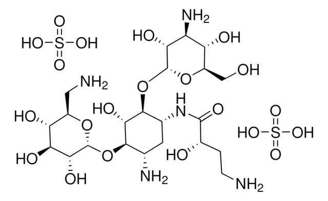 Amikacin -disulfat (Salz) potency: 674-786&#160;&#956;g per mg (as amikacin base)