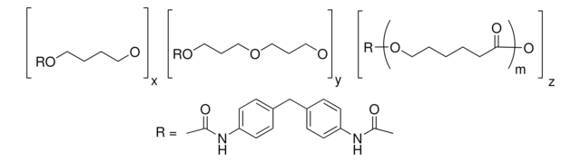 Poly[4,4&#8242;-methylenebis(phenyl isocyanate)-alt-1,4-butanediol/di(propylene glycol)/polycaprolactone] pellets, MDI-polyester/polyether polyurethane.