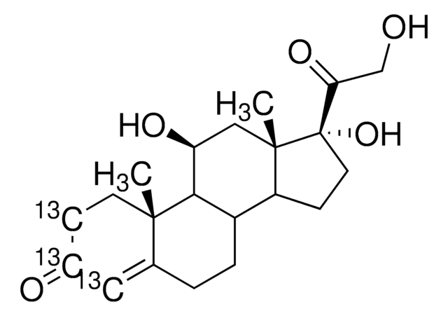 Cortisol-13C3 solution 100&#160;&#956;g/mL in methanol, certified reference material, ampule of 1&#160;mL, Cerilliant&#174;