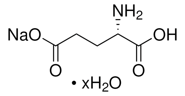 L-Glutamic acid monosodium salt hydrate BioReagent, suitable for cell culture, suitable for insect cell culture, &#8805;99%