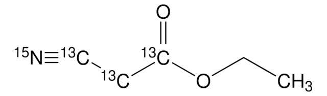 Ethyl cyano-13C, 15N-acetate-1,2-13C2 99 atom % 13C, 98 atom % 15N, 98% (CP)